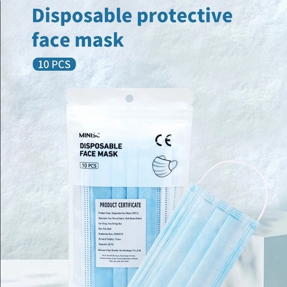 MINISO Accessories Nwt Miniso Pc Disposable Face Masks Poshmark